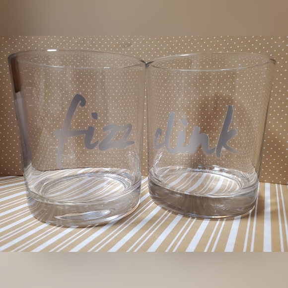 🥃FIZZ CLINK LOWBALL Whiskey Glass 🥃 set of 2 glasses lowball Glassware bar cup - Picture 2 of 5